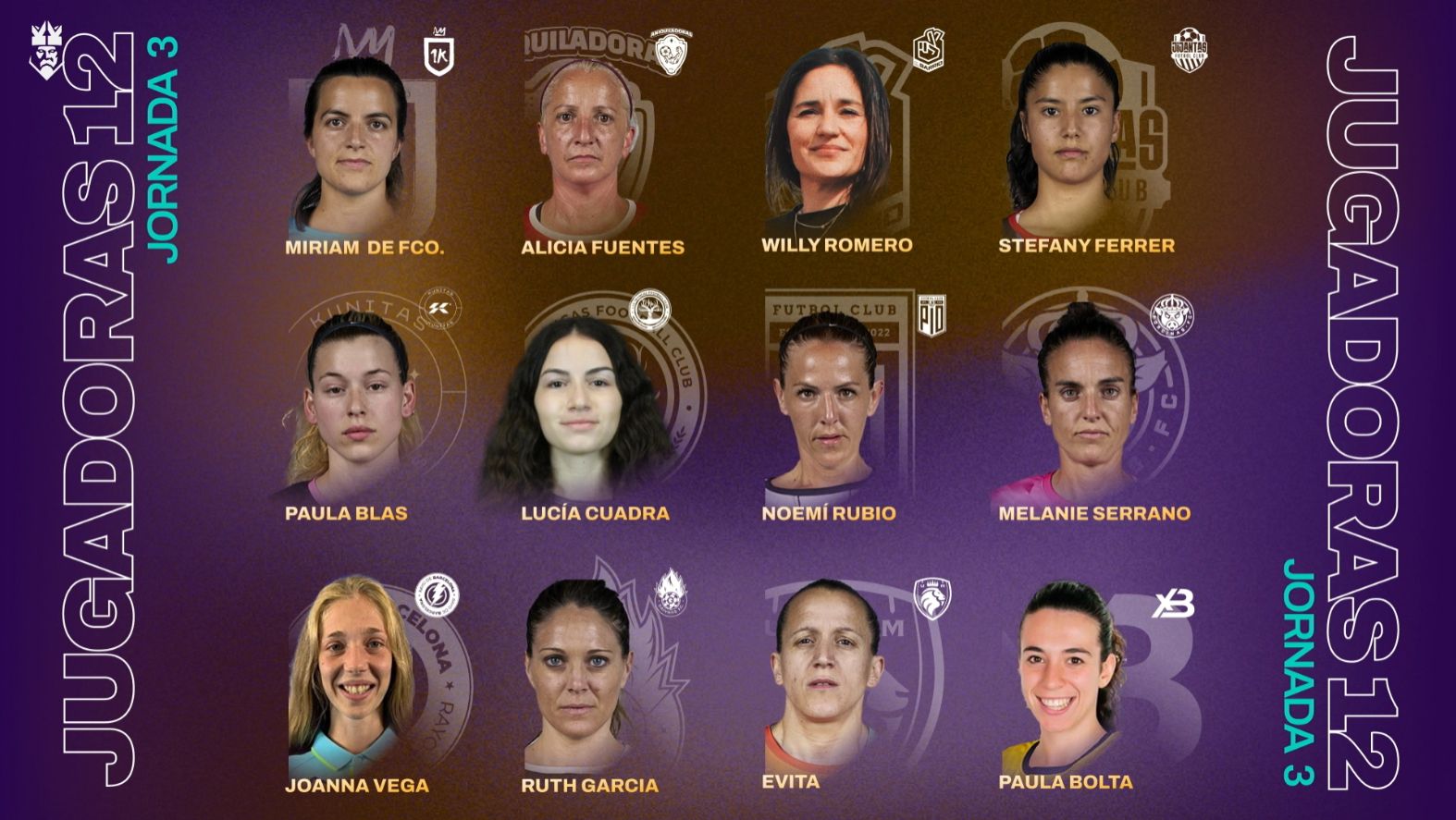  Las Jugadoras 12 de la Jornada 3 de la Queens League