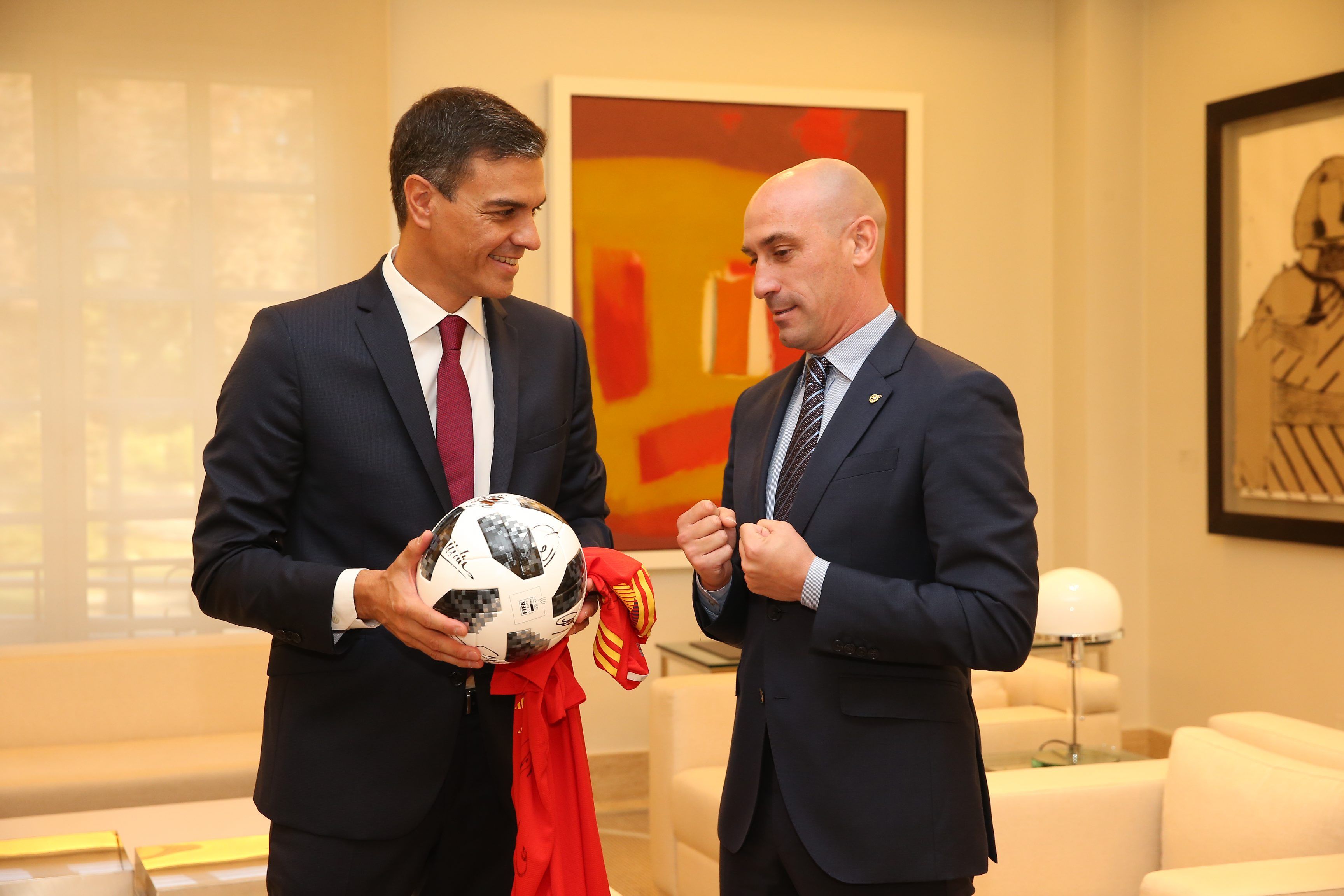  Rubiales y Pedro Sánchez.