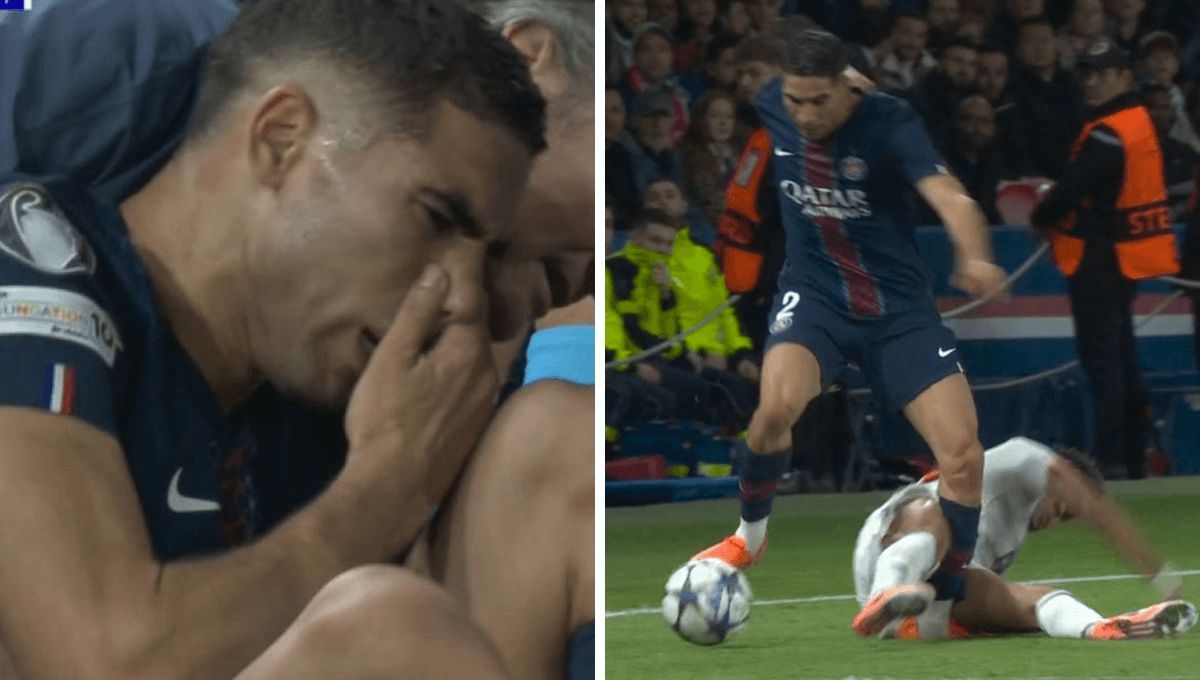 La escalofriante lesión de Achraf Hakimi en el PSG - Bayern Múnich