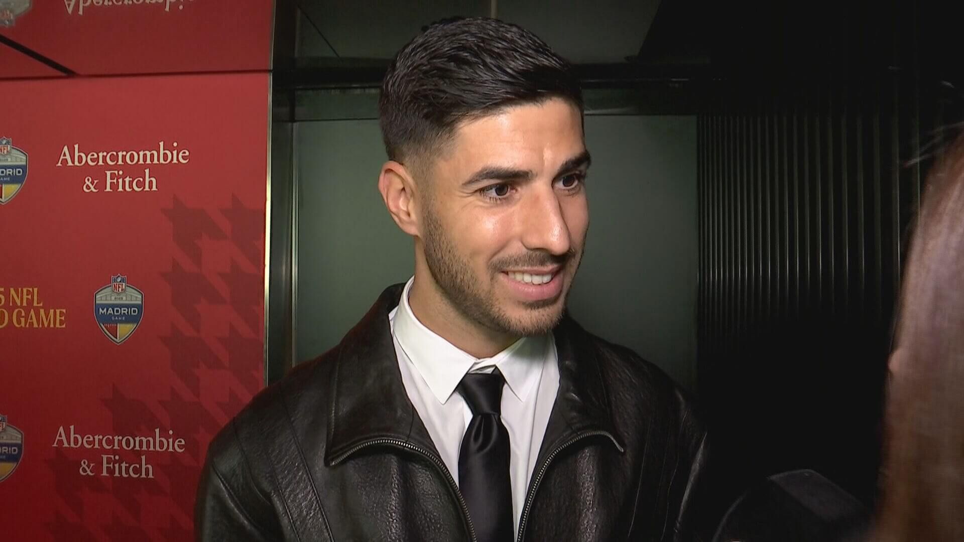  Marco Asencio en la alfombra roja del Santiago Bernabéu (Fuente: ElDesmarque)