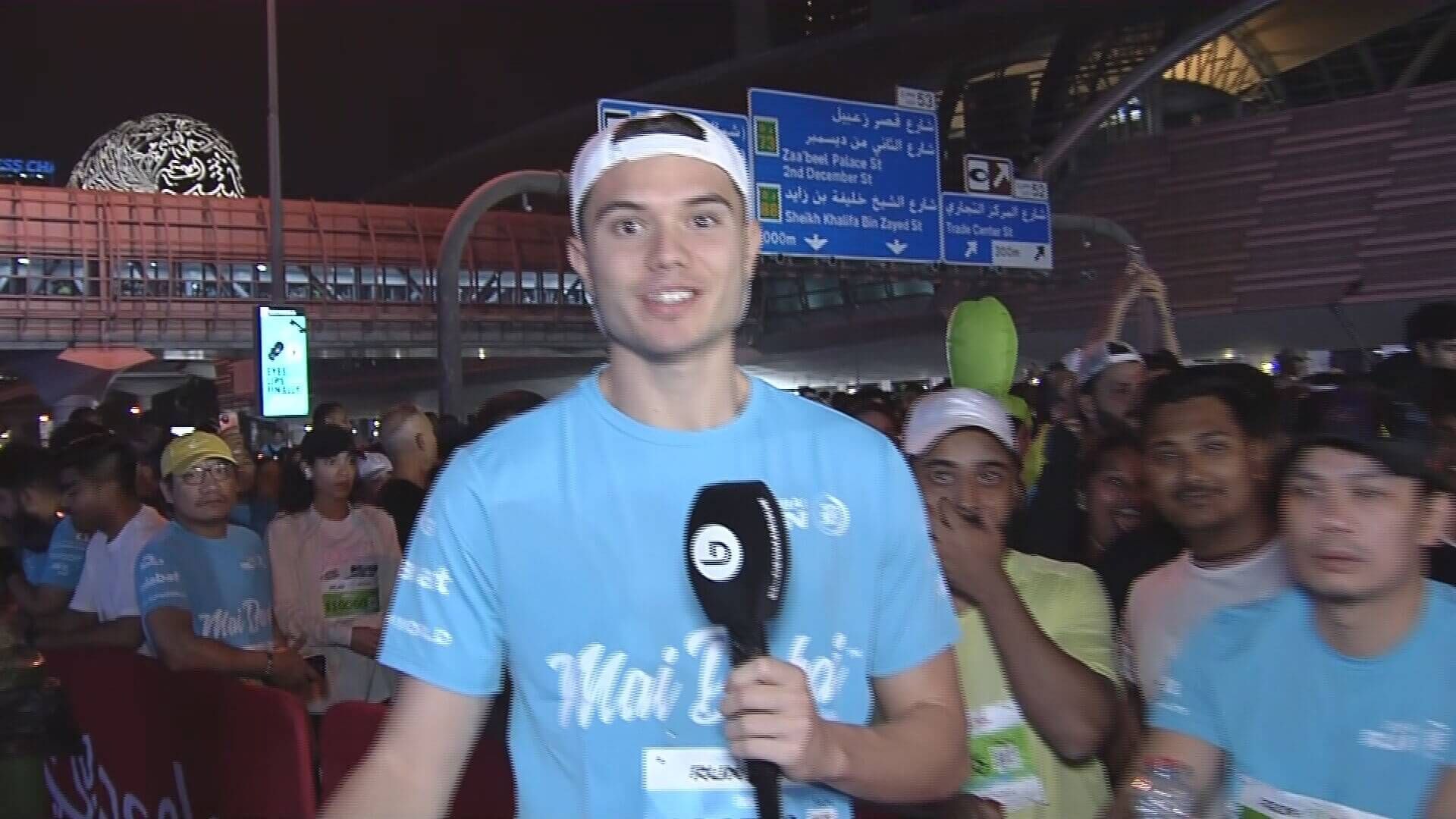 Dani Martidí, periodista de ElDesmarque en la Dubai Run 2025