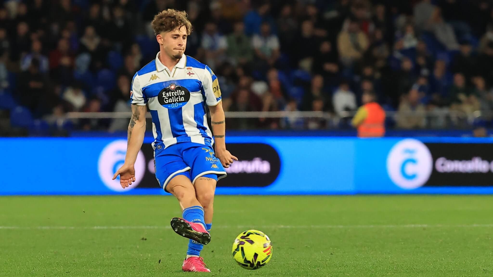  Mario Soriano, con el Deportivo de La Coruña.