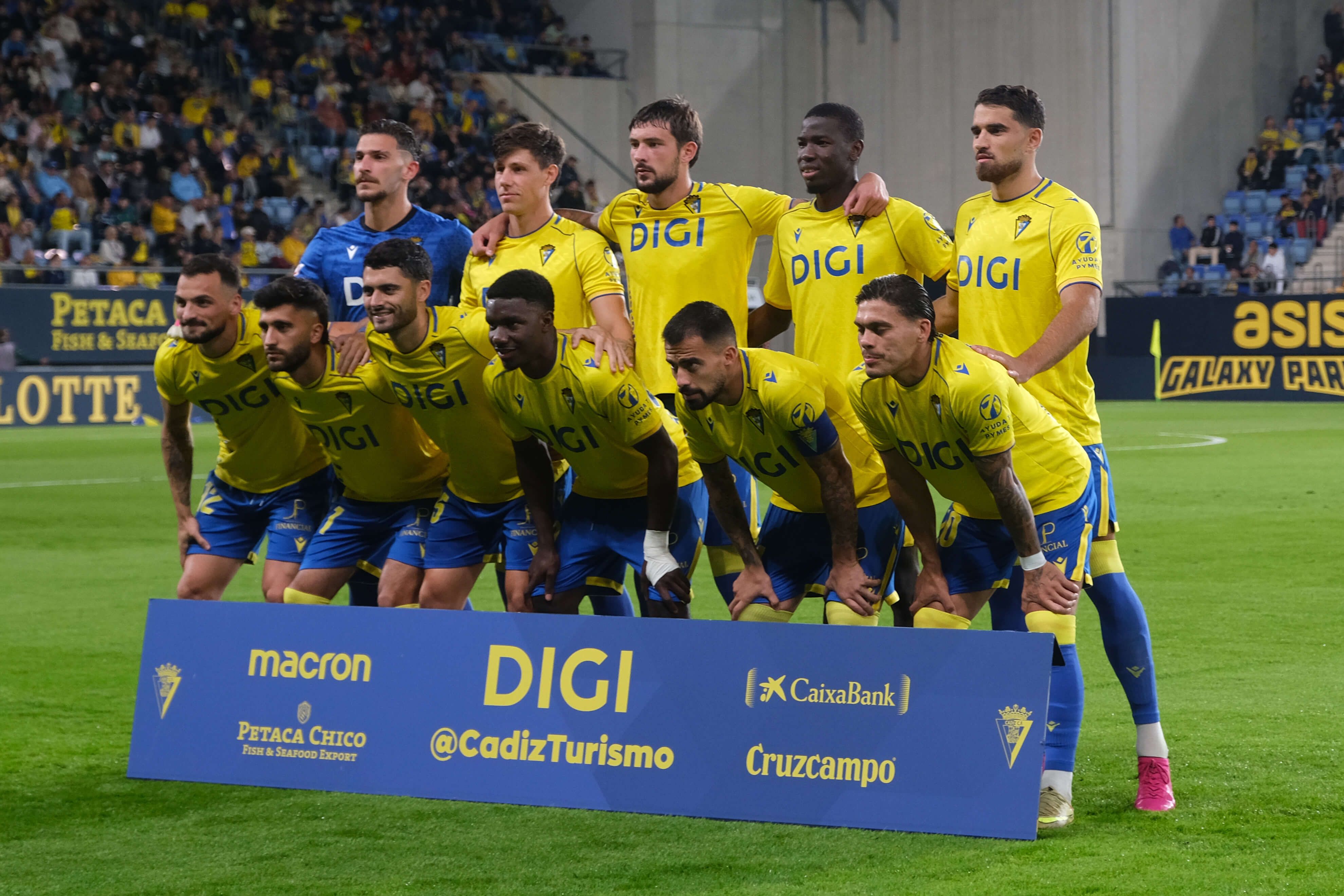 El once del Cádiz ante el Valladolid.