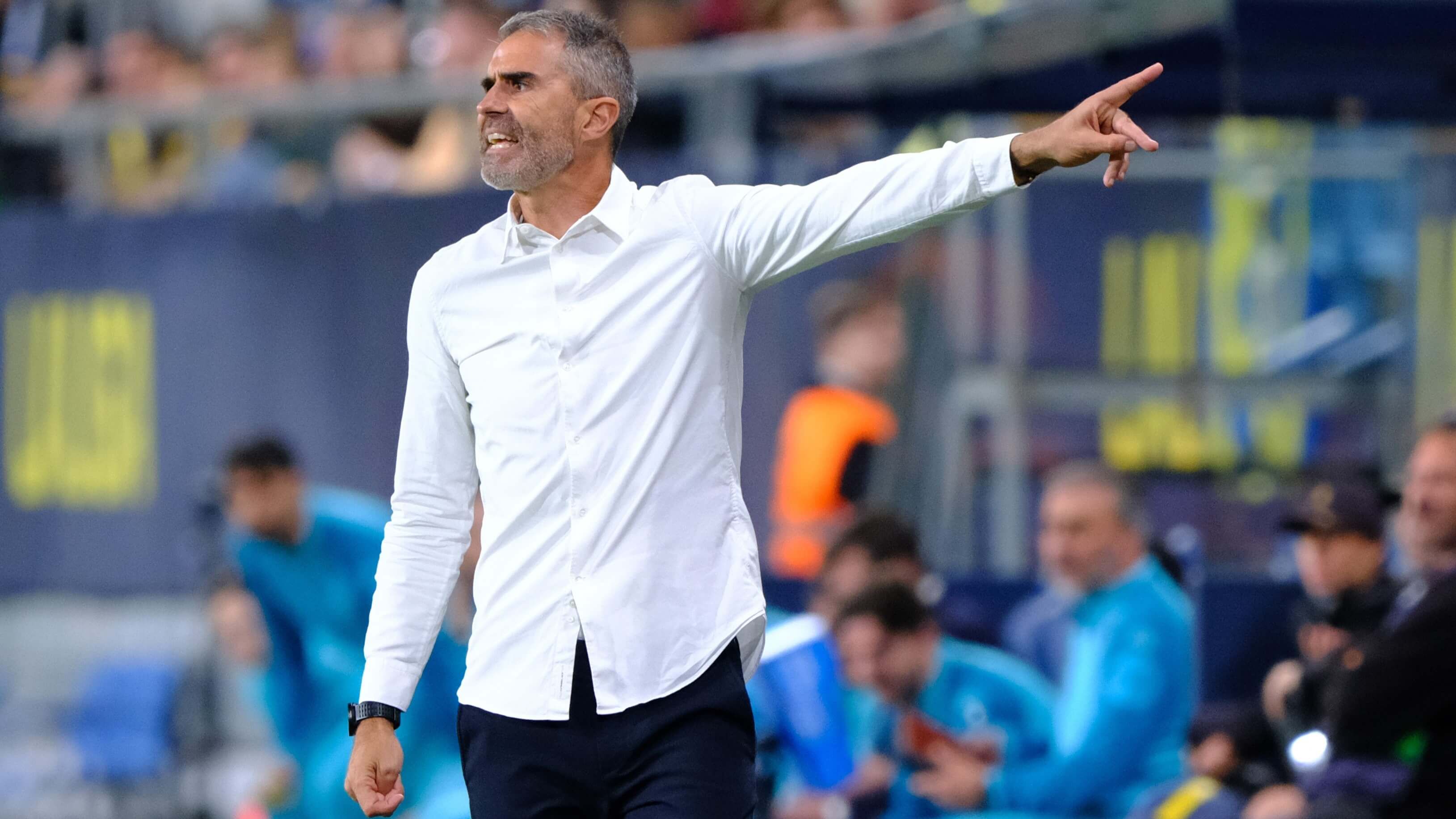 Gaizka Garitano protesta en el Cádiz - Real Valladolid.