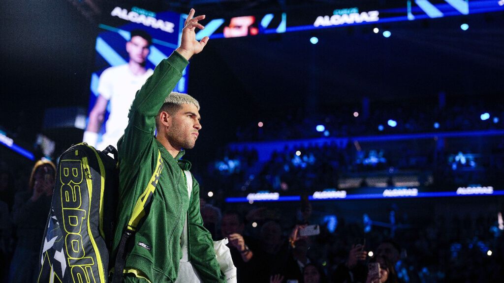 Carlos Alcaraz en el partido de la ATP Finals (Cordon Press)