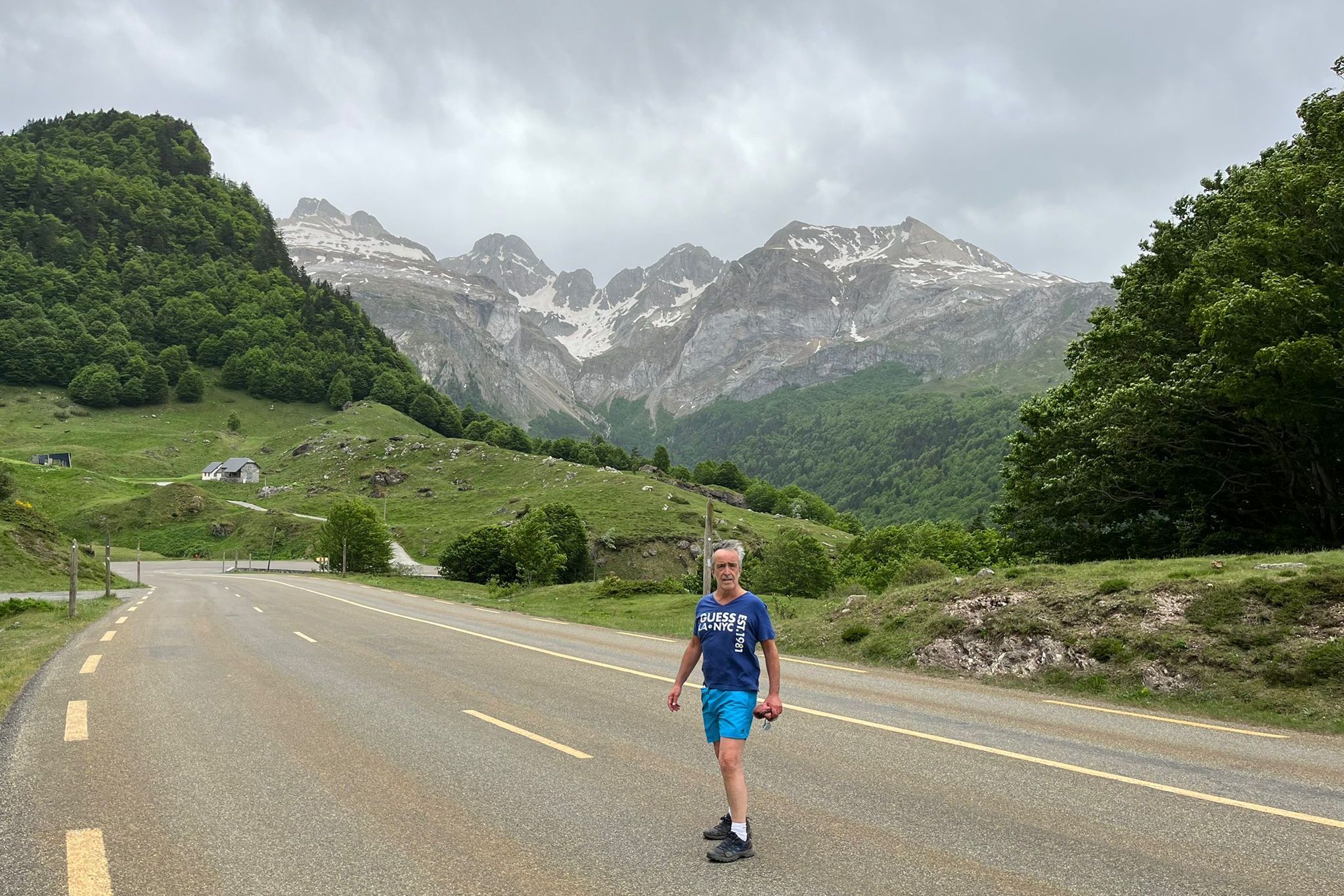 El colaborador de ElDesmarque Gonzalo Arroita en Somport, Camino de Santiago Aragonés.