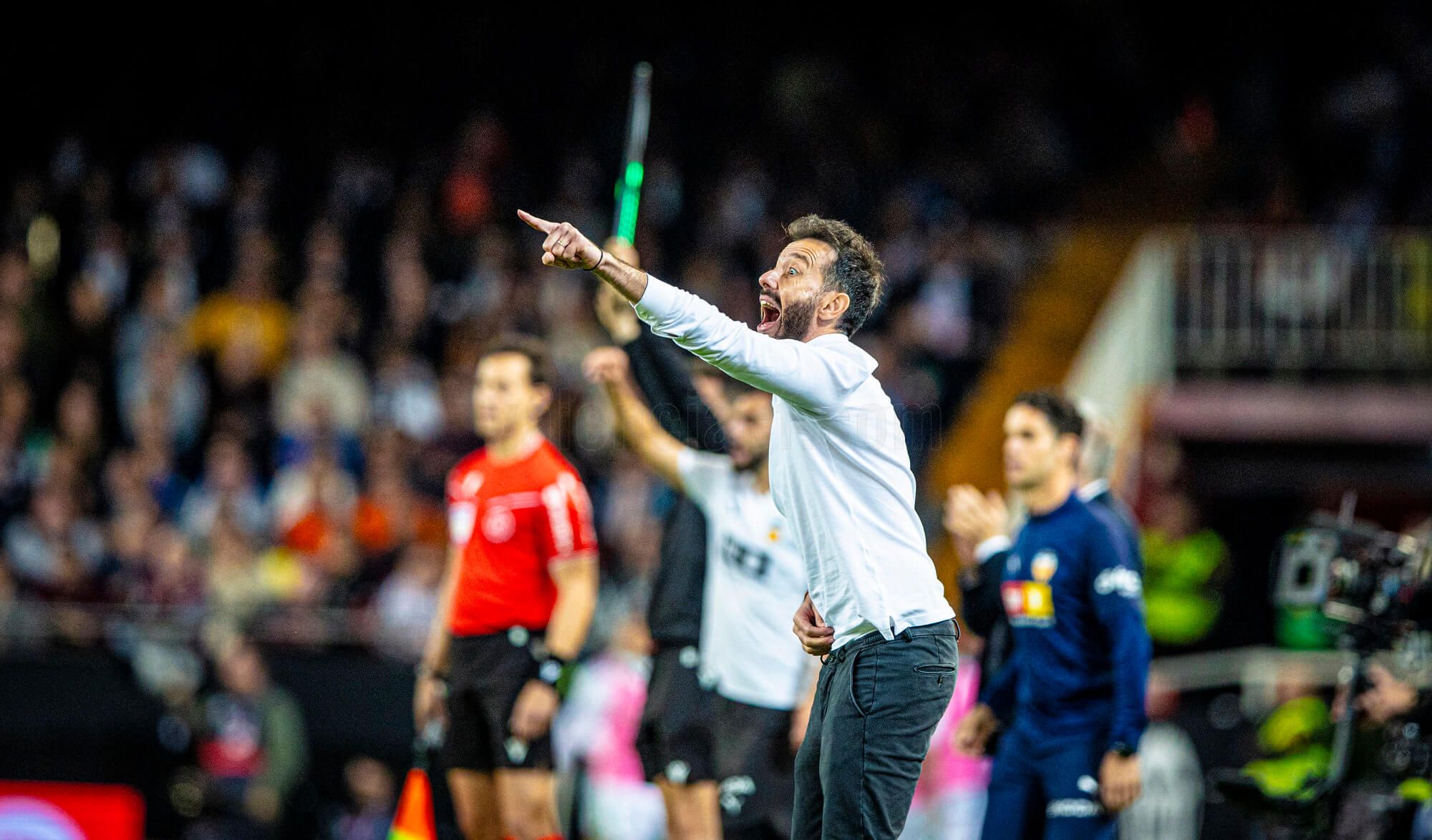 Carlos Corberán en Mestalla