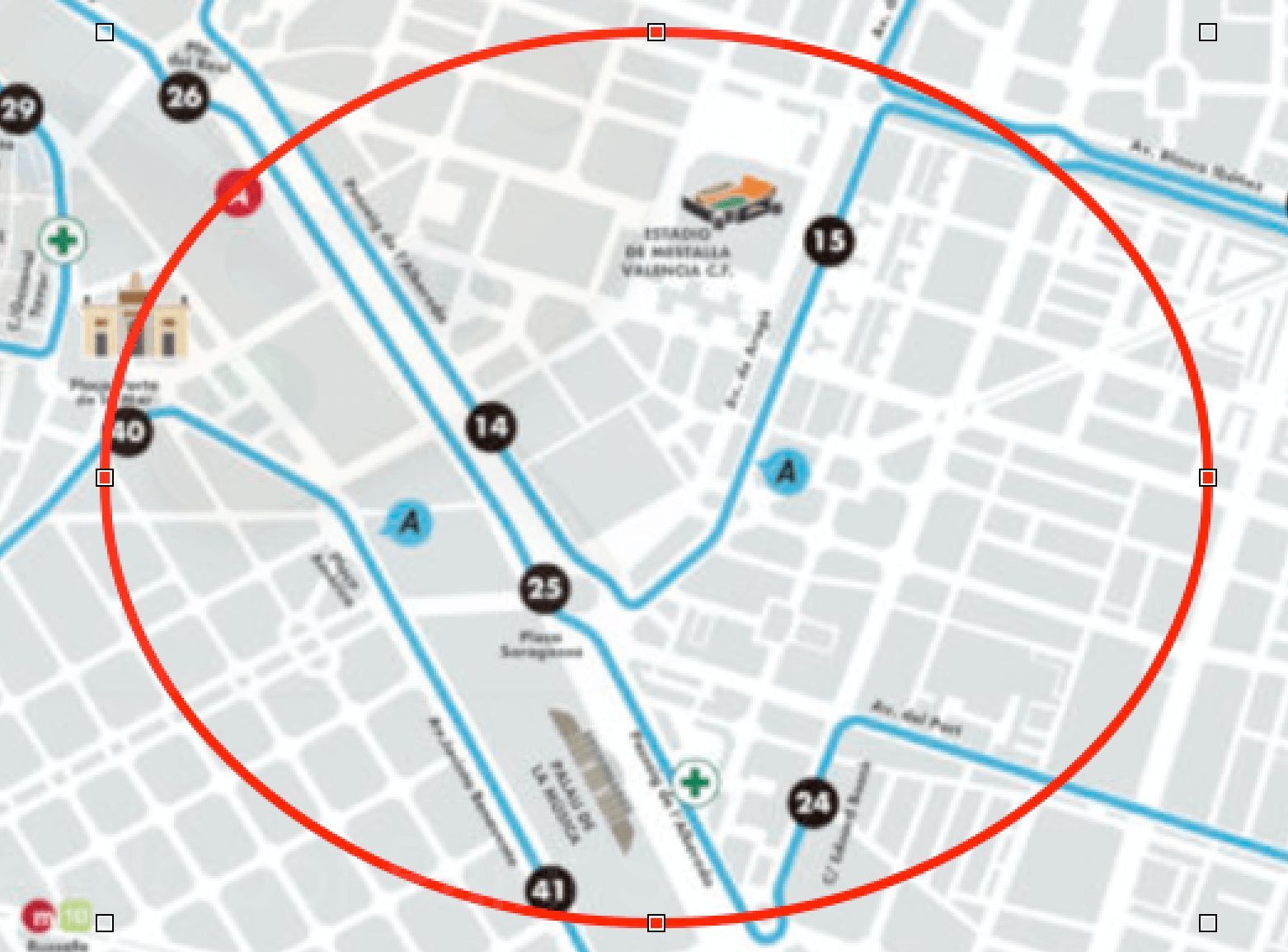  Detalle del recorrido del Maratón Valencia