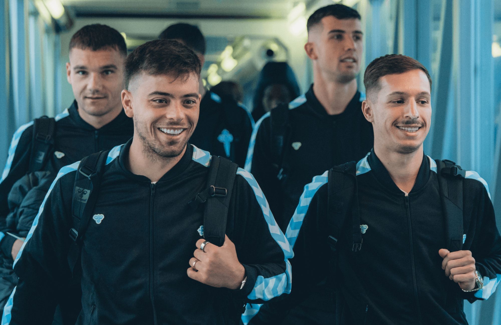 Fran Beltrán, Bryan Zaragoza, Jutglà y Carlos Domínguez.