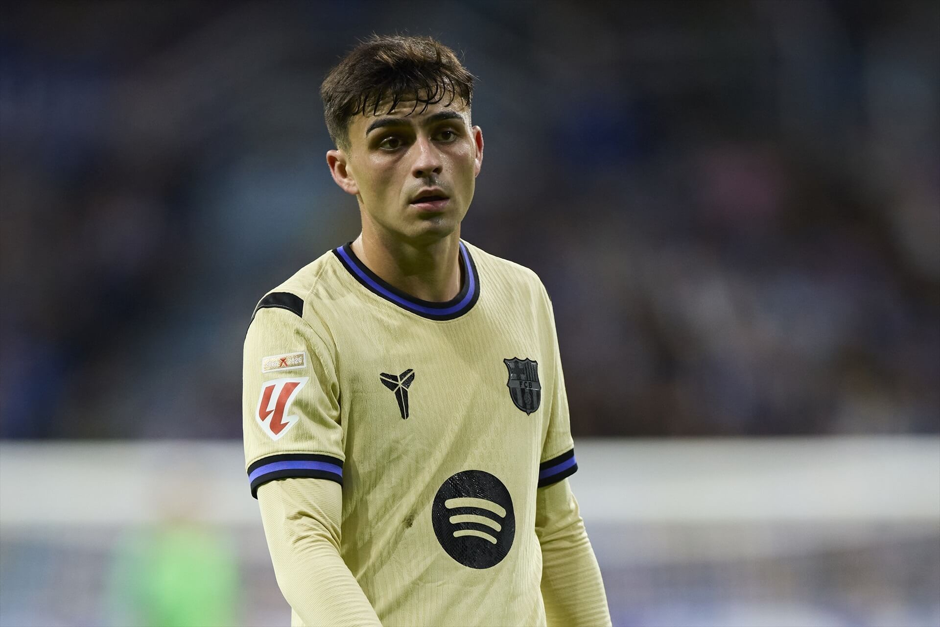  Pedri, durante un partido con el Barça.