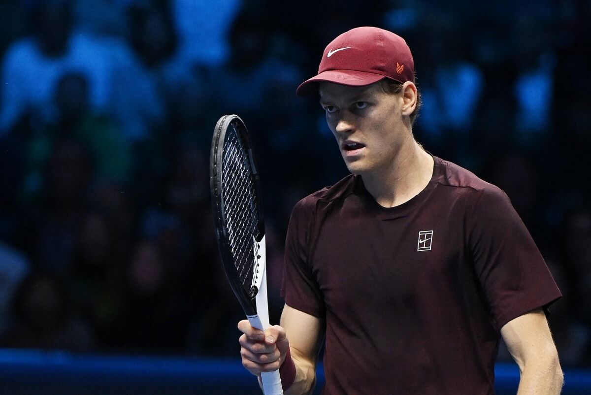 Jannik Sinner, en la final de las Finales ATP ante Carlos Alcaraz.