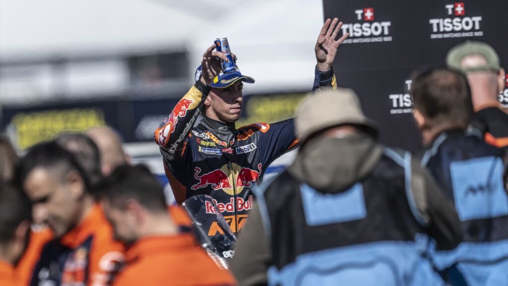 Pedro Acosta, durante el 2025 con KTM.