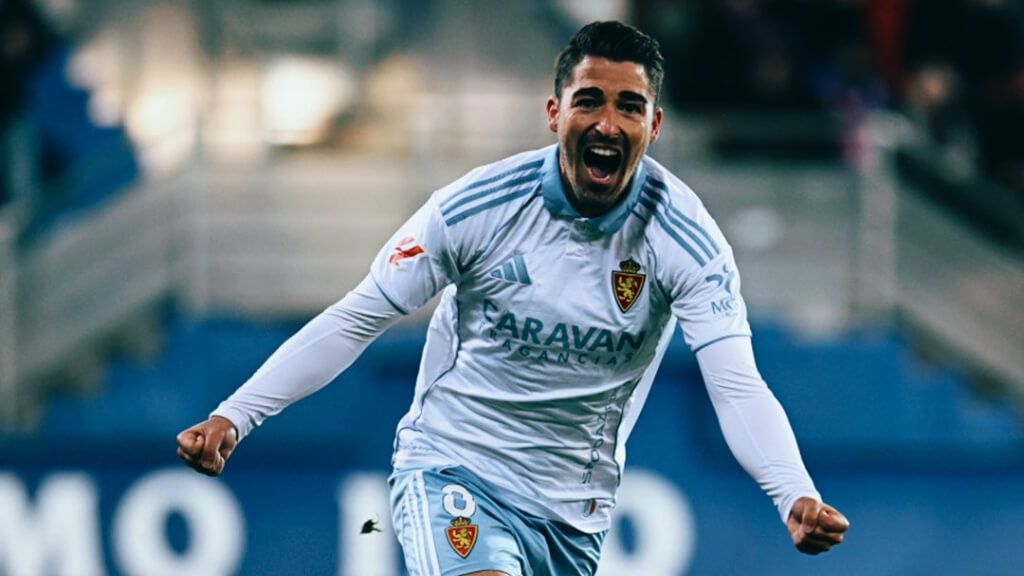  Toni Moya dio el tanto del triunfo del Zaragoza de Rubén Sellés (foto: Real Zaragoza X).