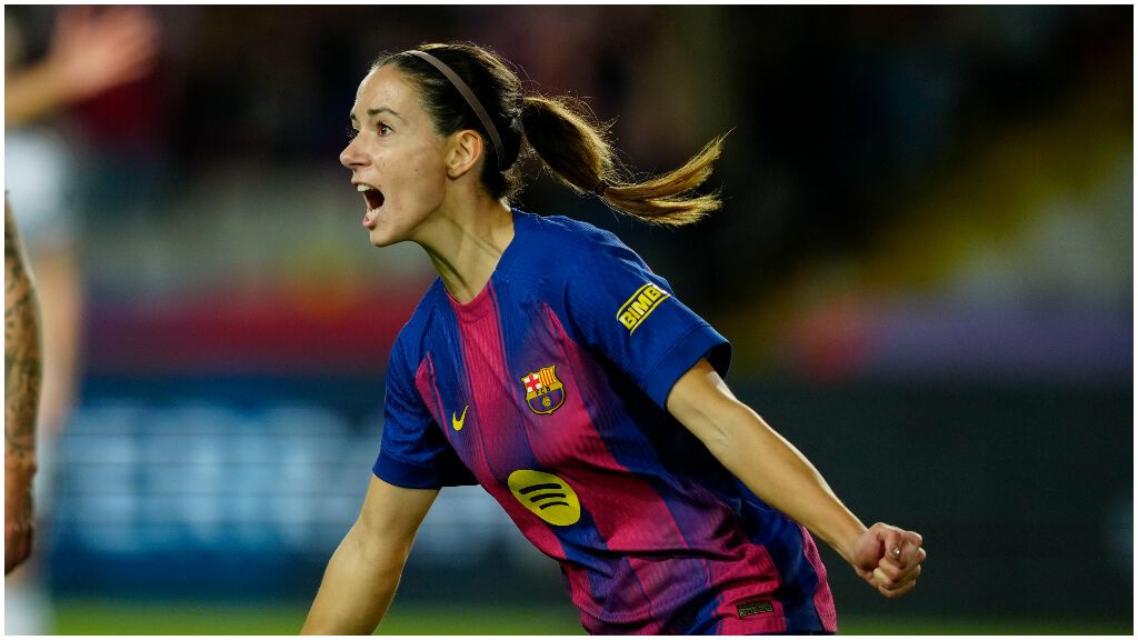 El gol de Aitana Bonamtí ante el Real Madrid. (EFE)