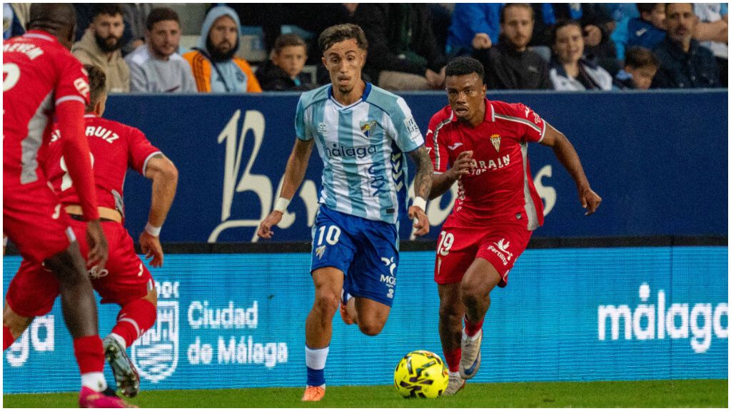  David Larrubia, en el Málaga - Córdoba. (Cordon Press)