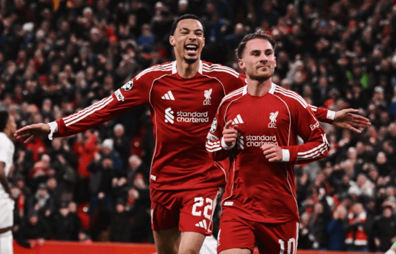  Alexis Mac Allister celebra su gol al Real Madrid.