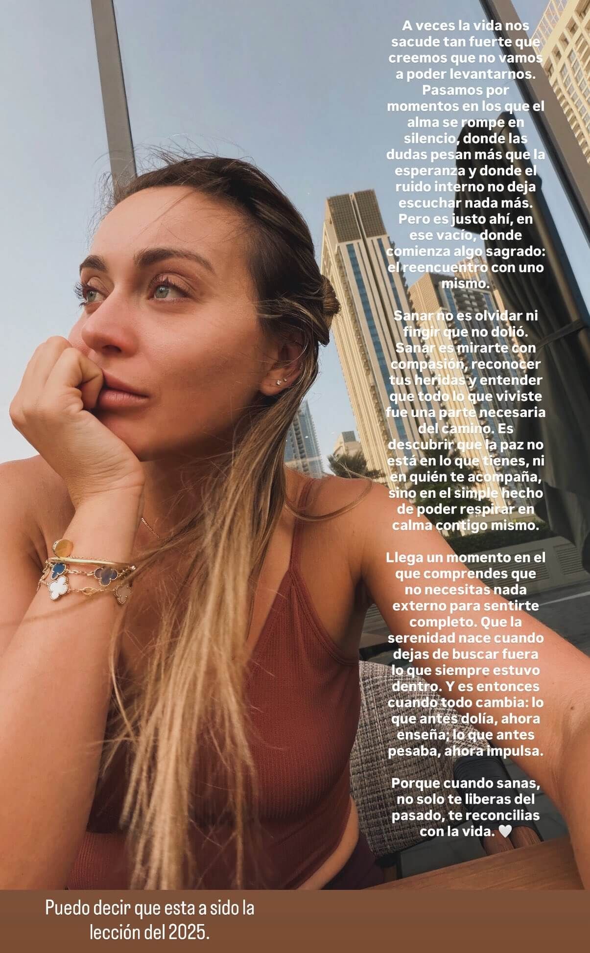  La reflexión de Paula Badosa en redes sociales (X: @paulabadosa)