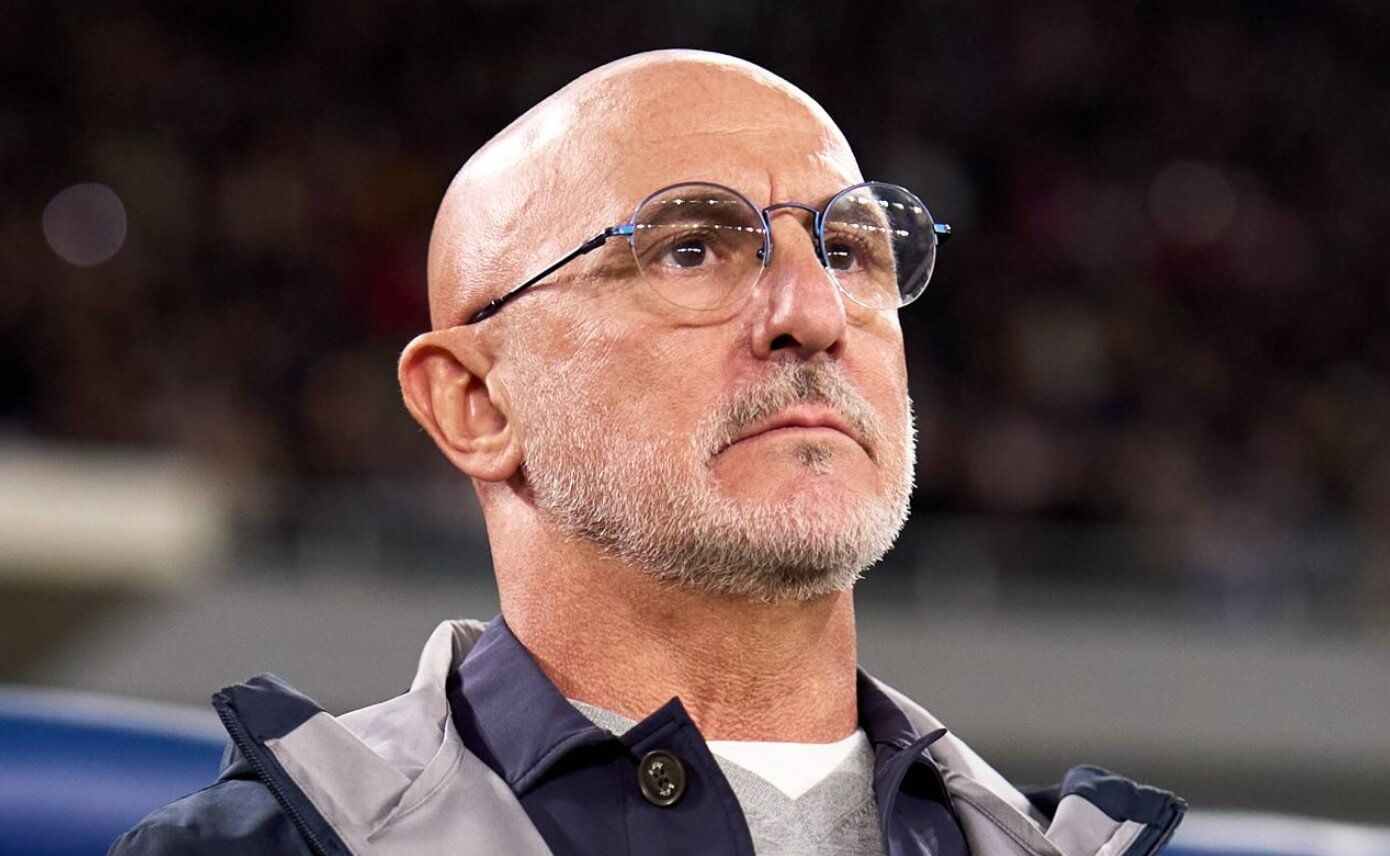 Luis de la Fuente, durante el Georgia-España.