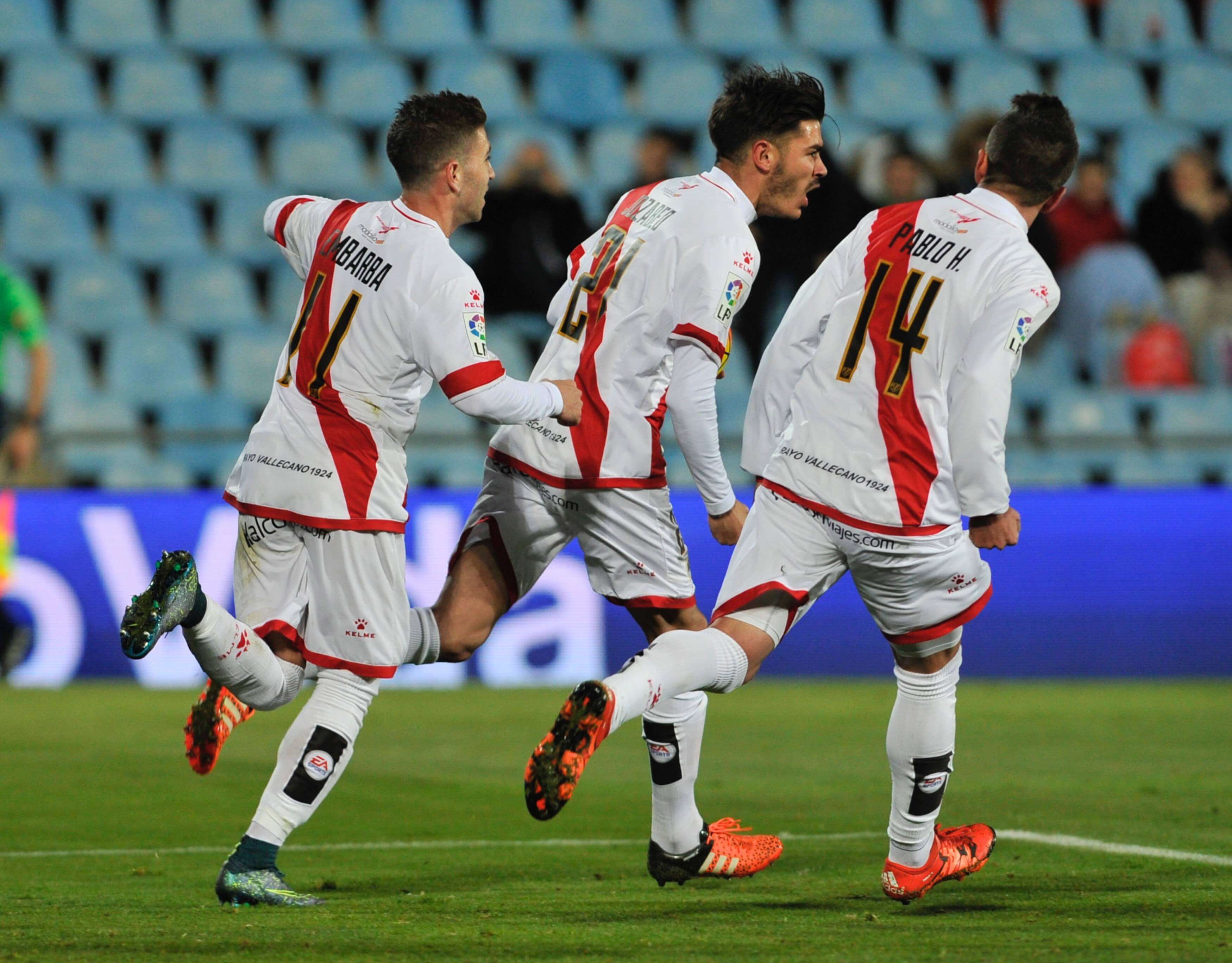  Jozabed celebrando un gol con el Rayo Vallecano (Cordon Press)
