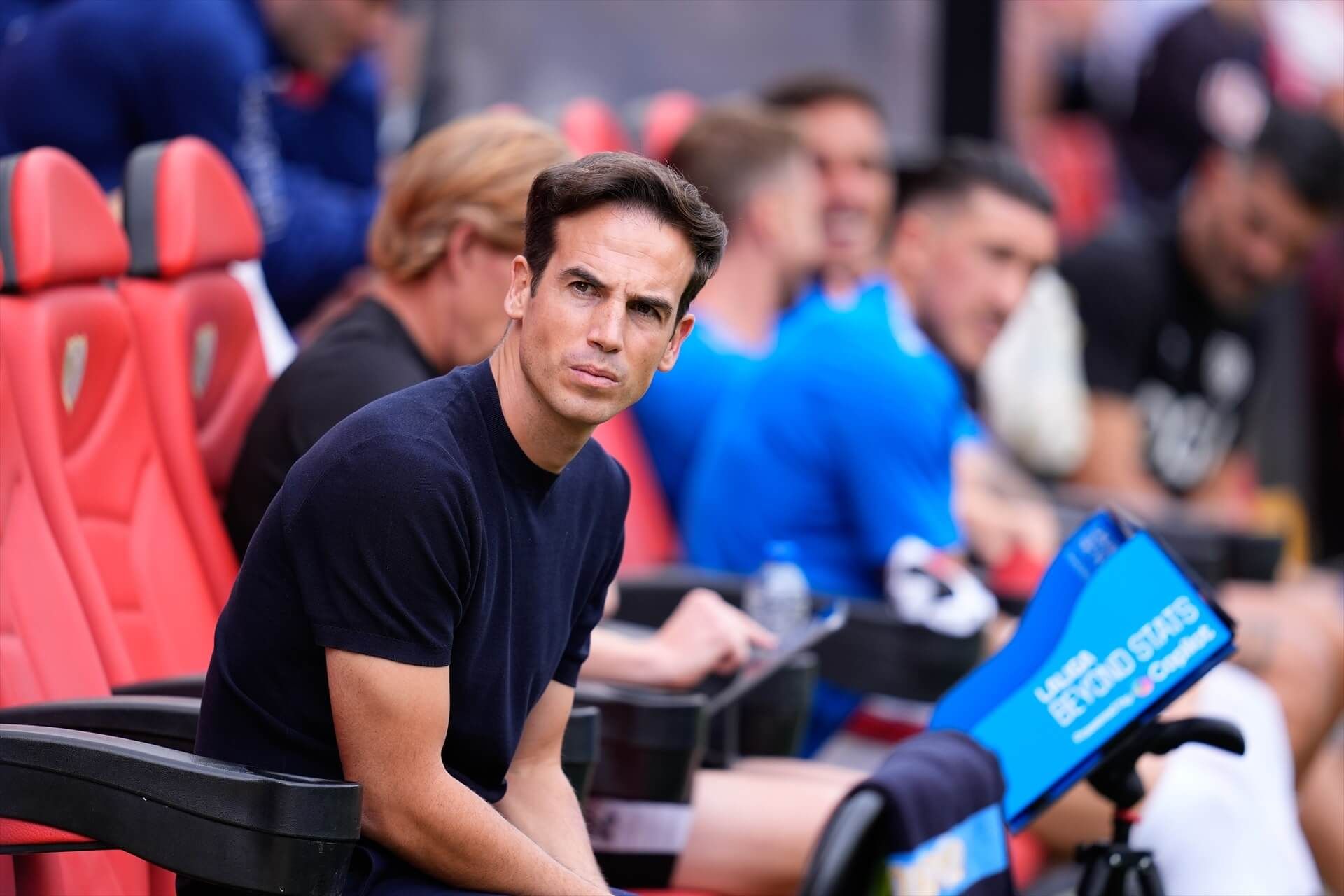  Íñigo Pérez, antes del Rayo Vallecano-Sevilla.