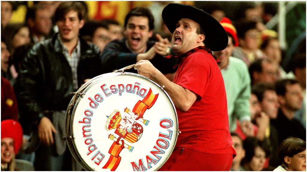  Manolo el del Bombo, durante el Mundial del 92.