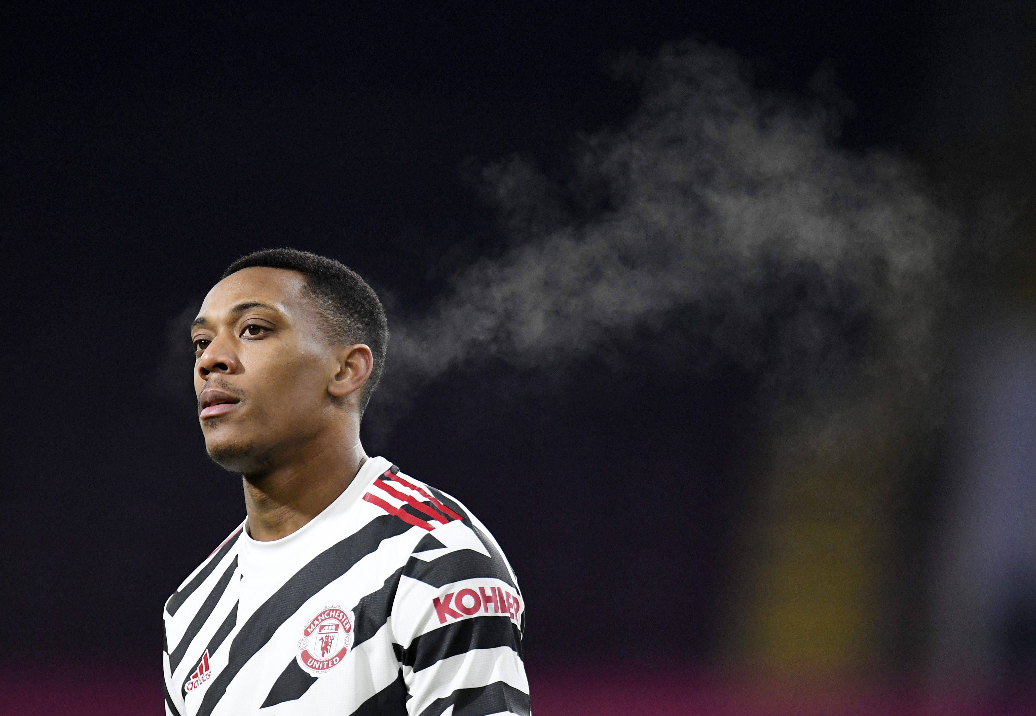 Martial, en un partido con el Manchester United