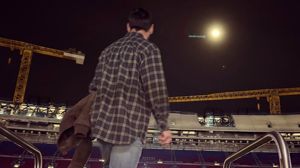  Leo Messi en las obras del Camp Nou (Instagram)