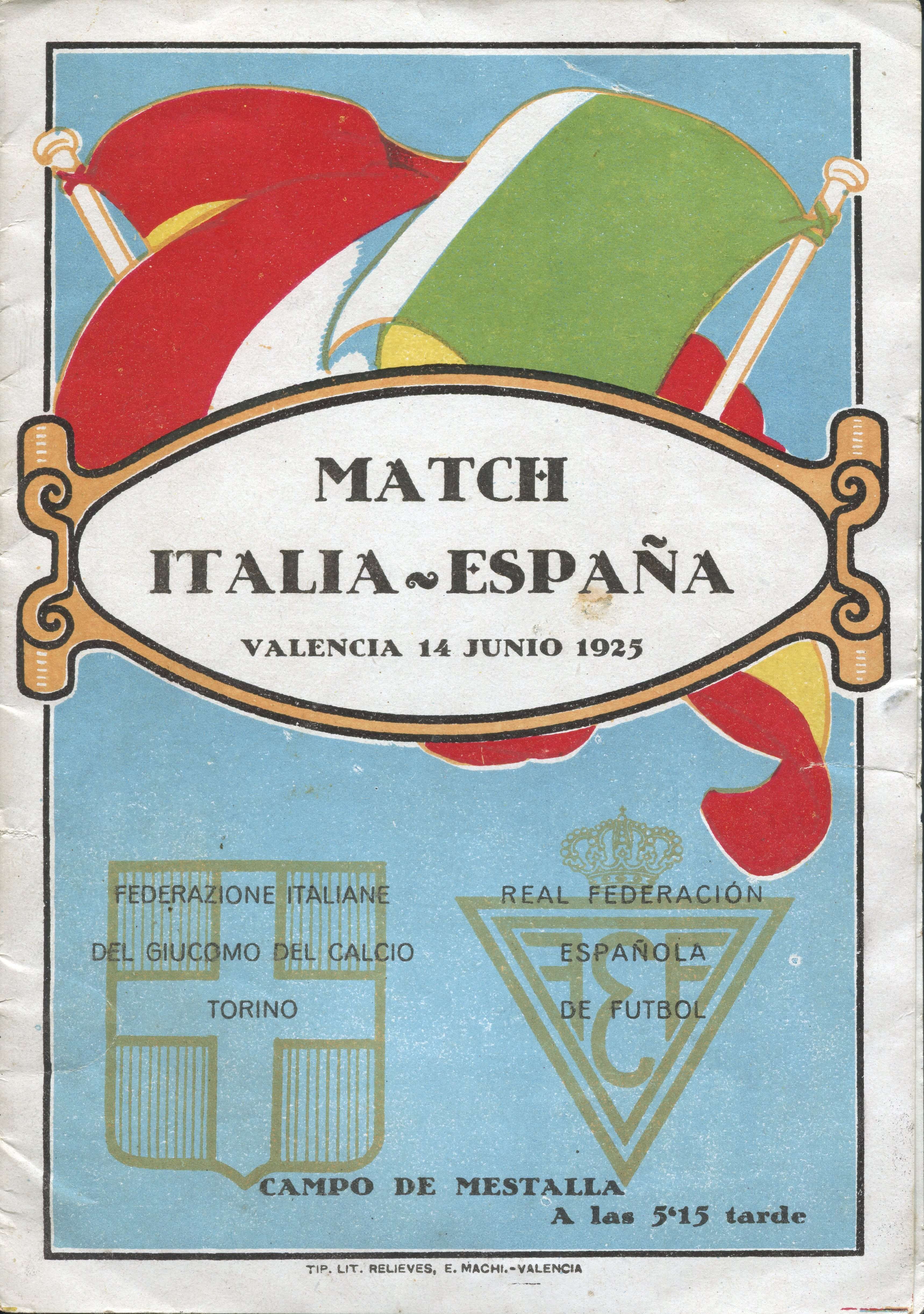  El cartel del España-Italia en Mestalla