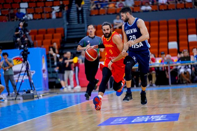  Ricky Rubio, ante Argentina.