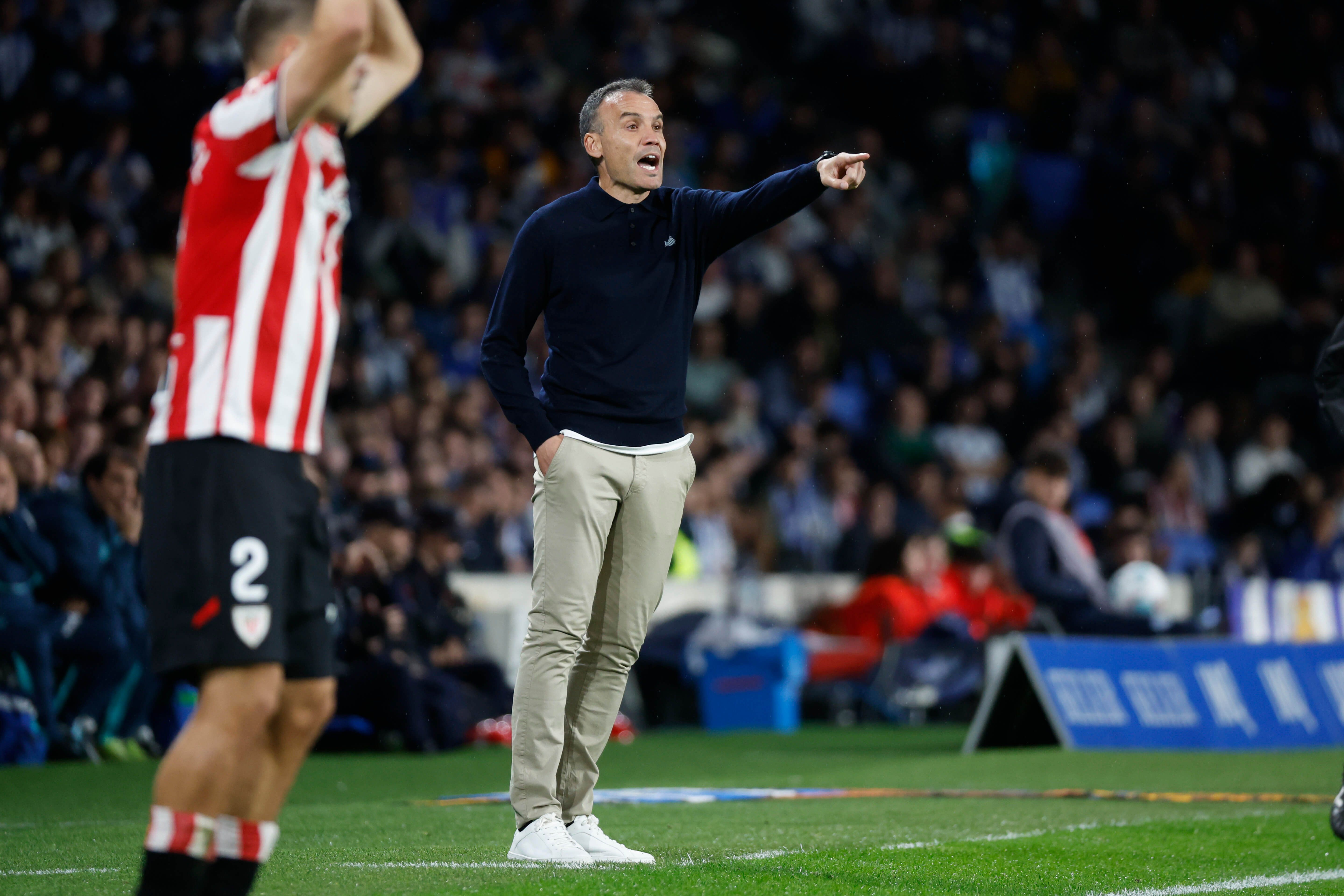 Sergio Francisco, durante el derbi vasco.