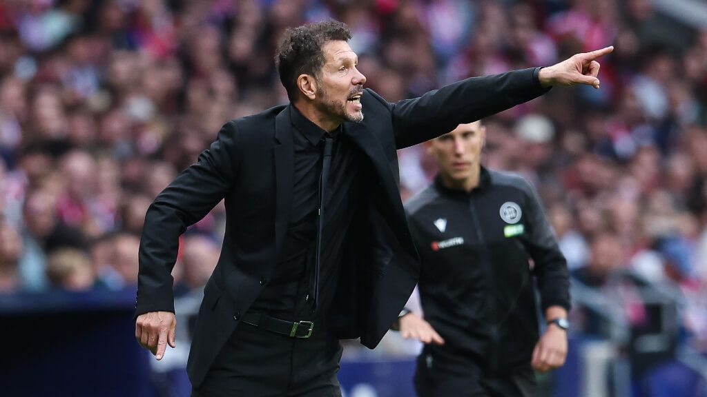  Diego Pablo Simeone durante un partido del Atlético de Madrid (Fuente: Europa Press)