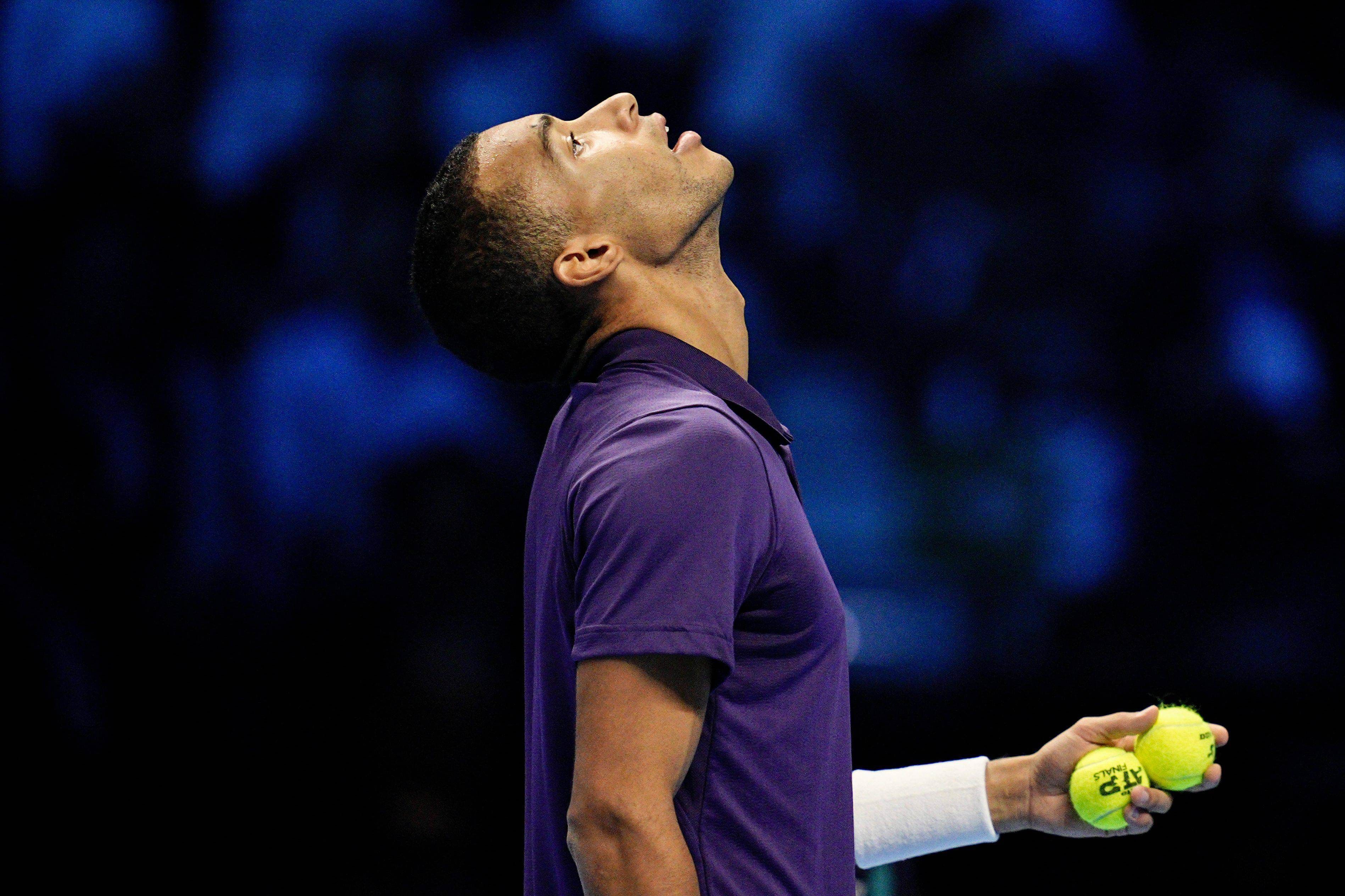  Aliassime, durante el partido ante Alcaraz