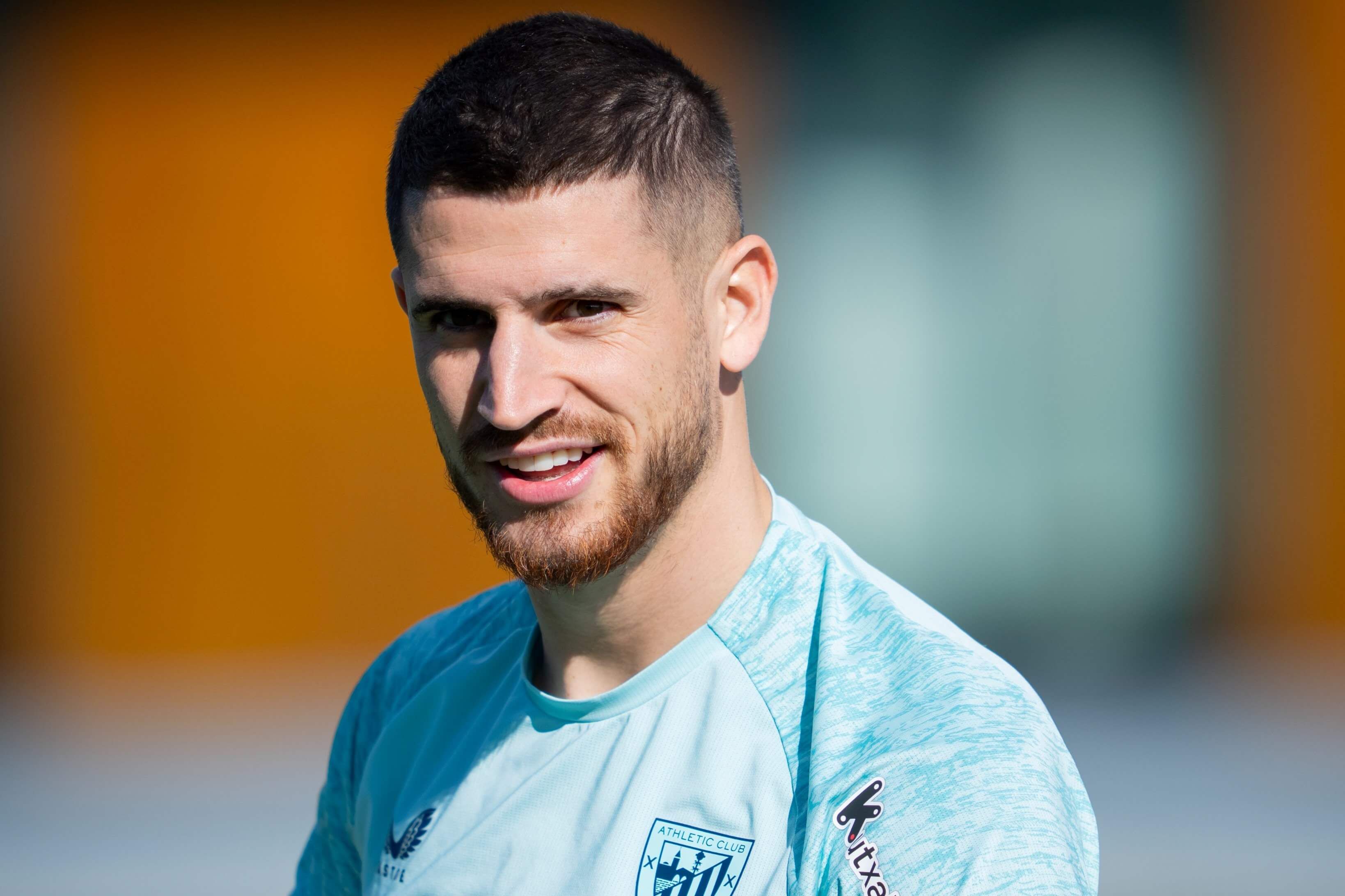  El navarro Oihan Sancet en un entrenamiento en Lezama.