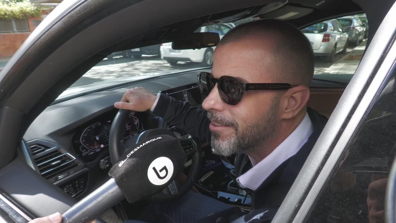 Manu Fajardo, a la salida de la ciudad deportiva.