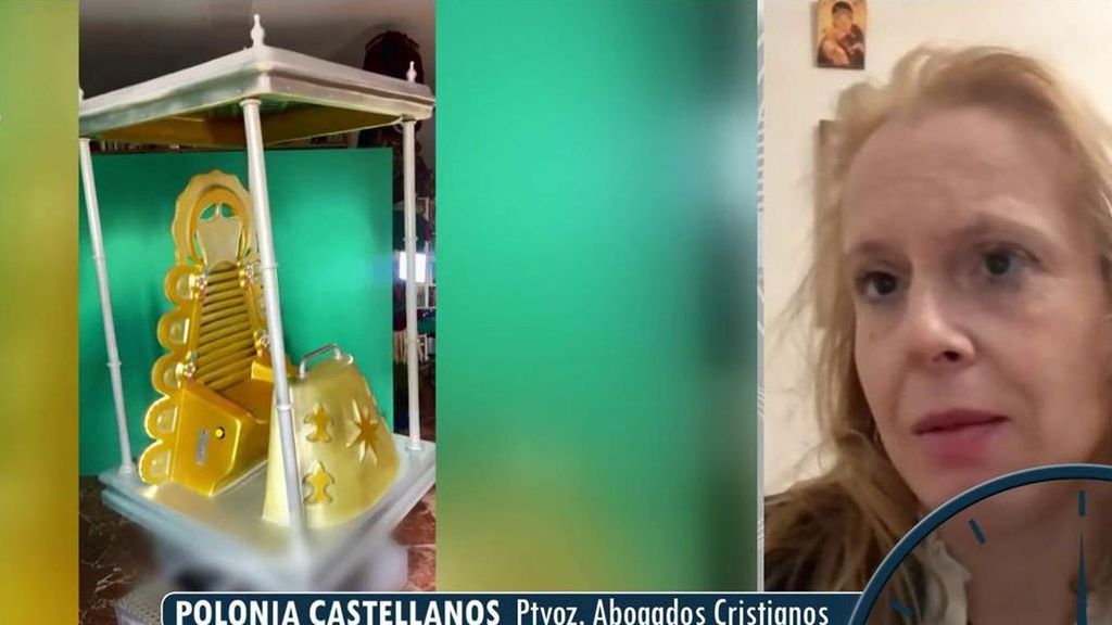 La portavoz de Abogados Cristianos explota con el polémico cacharrito de la Virgen del Rocío: "Me parece de muy mal gusto"