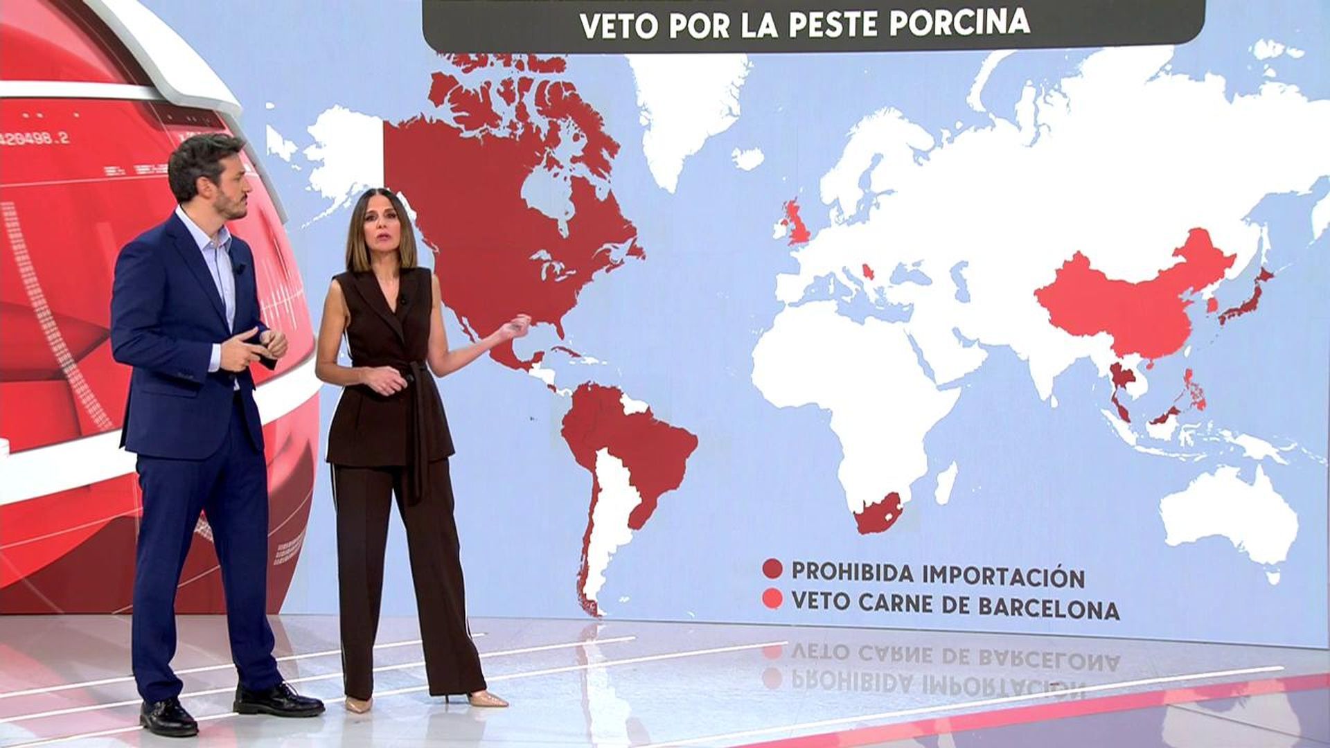 El mapa de los países que vetan la carne de cerdo española