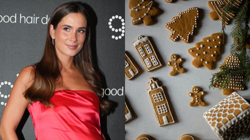 María Pombo y galletas navideñas, en un montaje de fotos