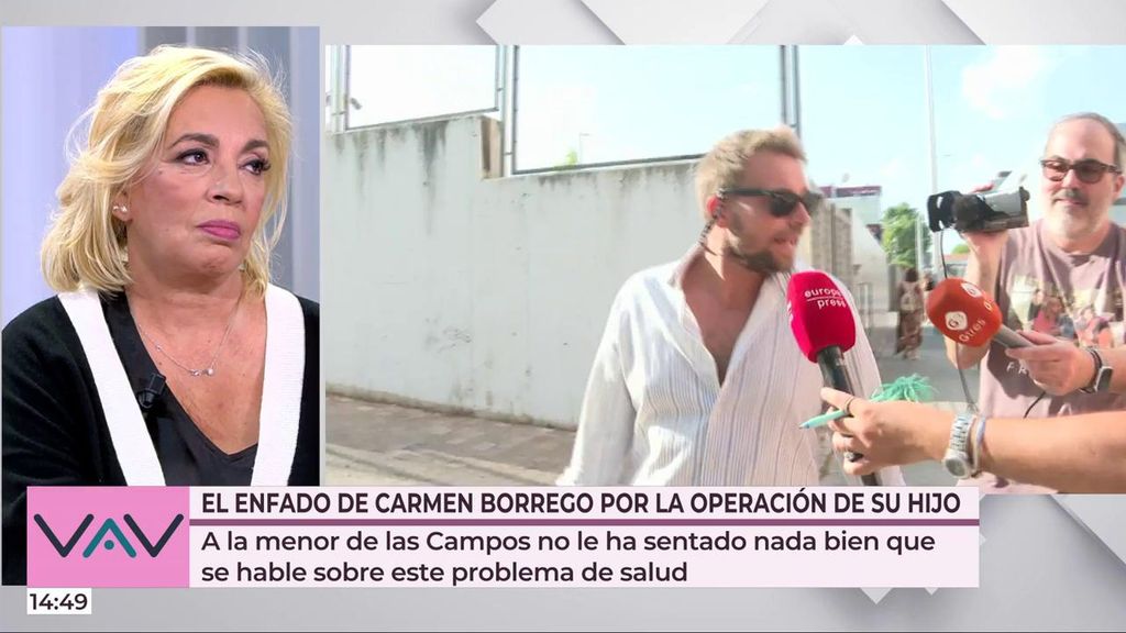 Carmen Borrego, sobre la inminente operación de corazón de su hijo José María Almoguera: "Estoy preocupada"
