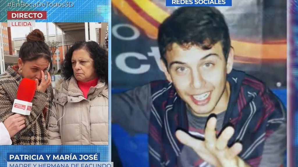 La llamada de auxilio de la familia de Facundo, en coma tras recibir una fuerte paliza en Lleida: ''Si viste algo, no tengas miedo''