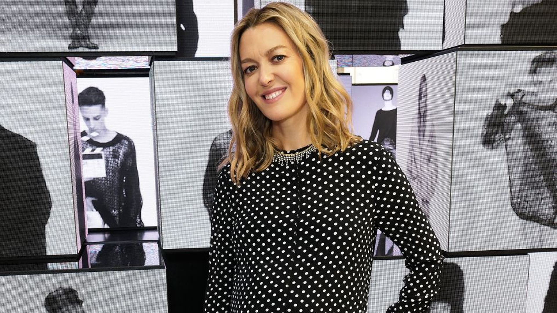 Marta Ortega en septiembre de 2023 con el vestido de lunares