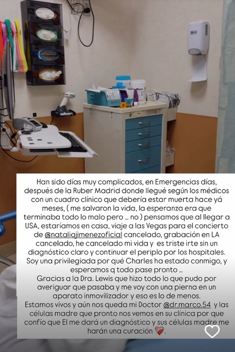 Patricia Donoso en el hospital