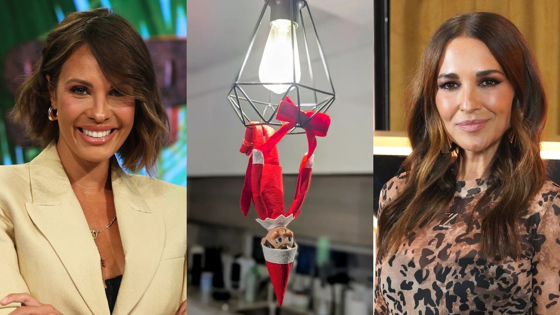 El elfo, Paula Echevarría y Jessica Bueno, en un montaje de fotos El elfo, Paula Echevarría y Jessica Bueno, en un montaje de fotos