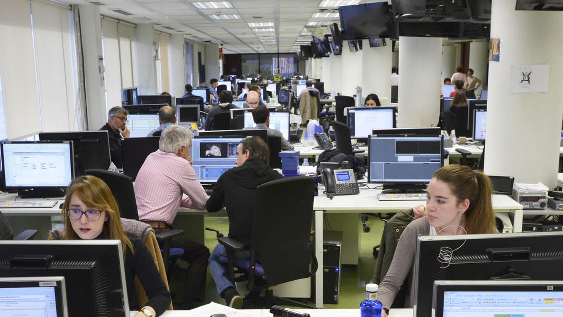 Redacción de informativos de Mediaset España.