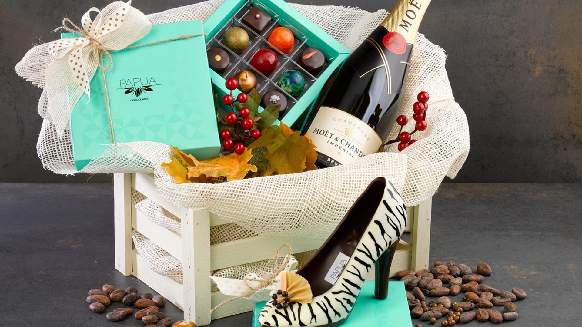 Una cesta de Navidad