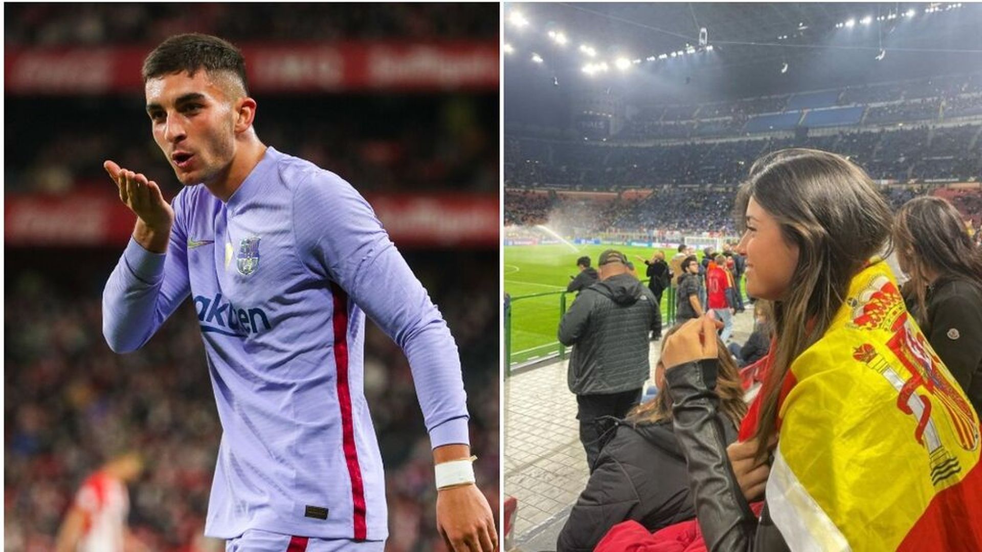 Ferran Torres dedica a Sira su primer gol con el Barça: beso y amor en San Mamés Ferran Torres dedica a Sira su primer gol con el Barça: beso y amor en San Mamés