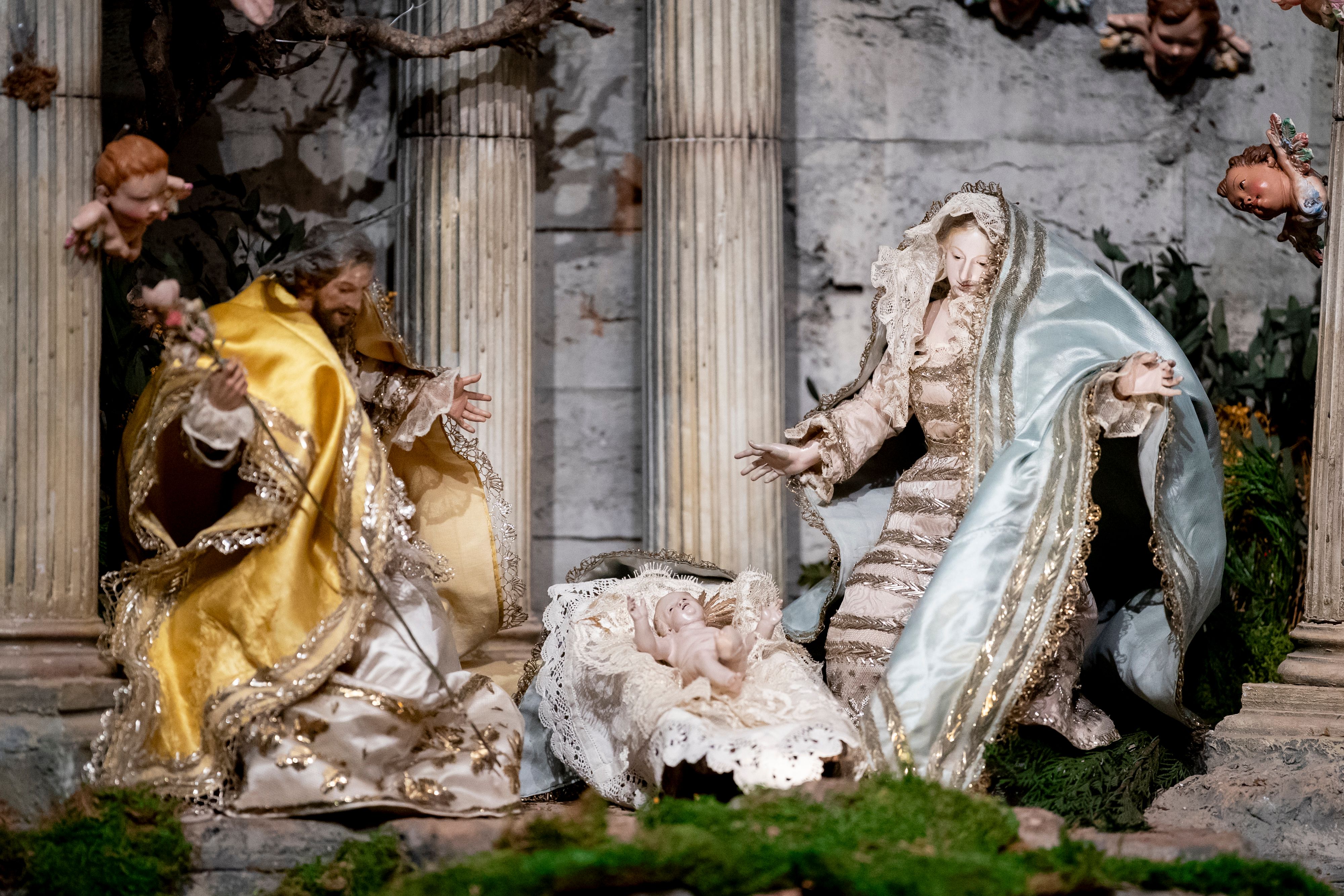 El nacimiento del niño Jesús en Belén del Príncipe del Palacio Real de Madrid