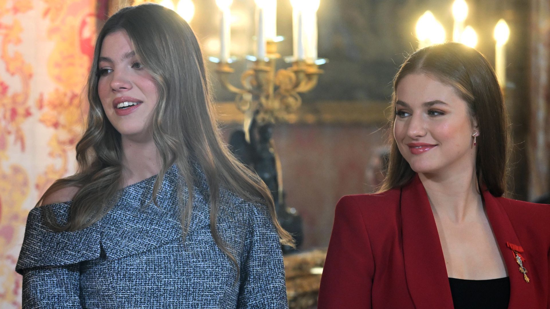 La infanta Sofía y la princesa Leonor