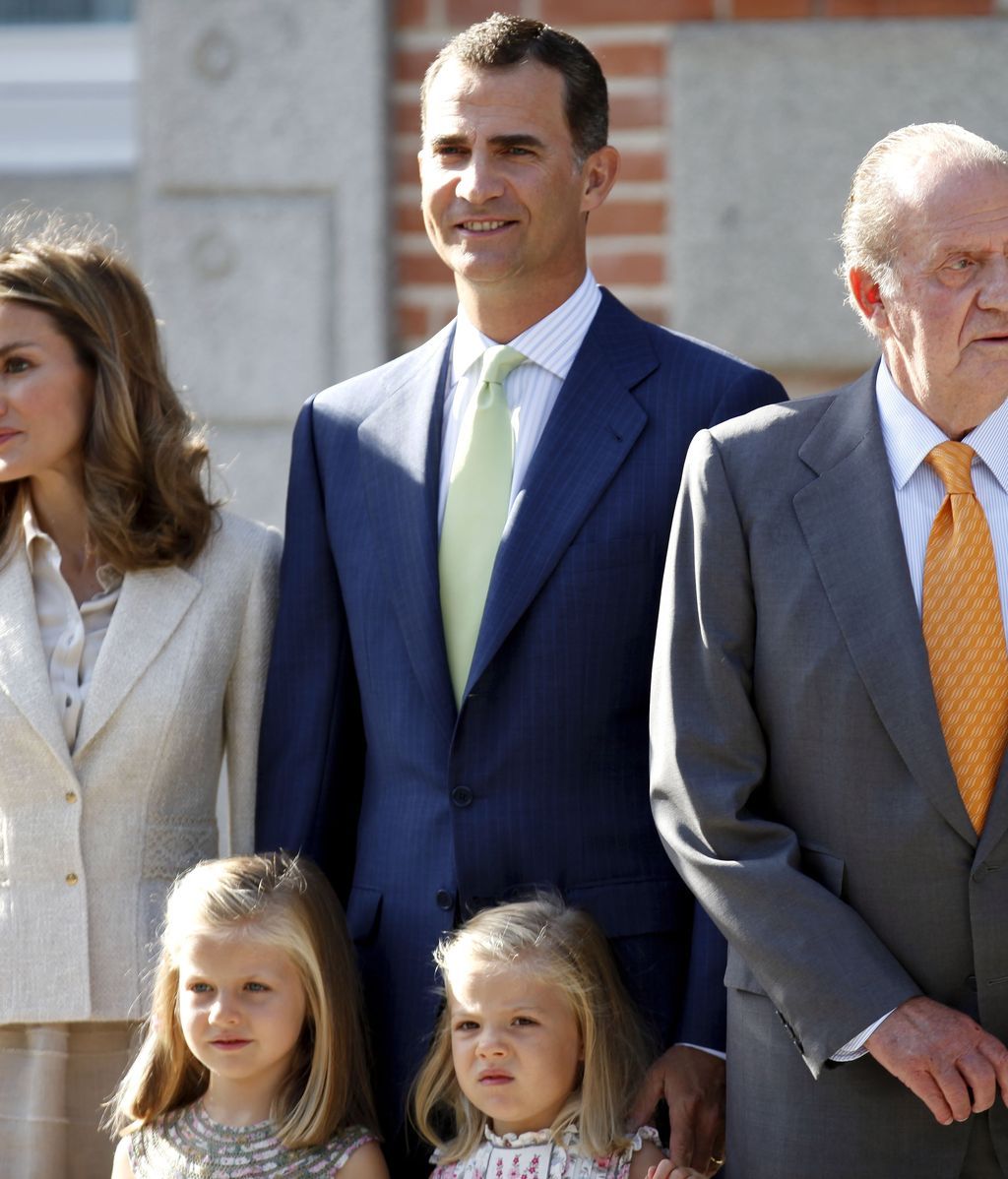 Letizia, Felipe VI, Juan Carlos I, Leonor y Sofía