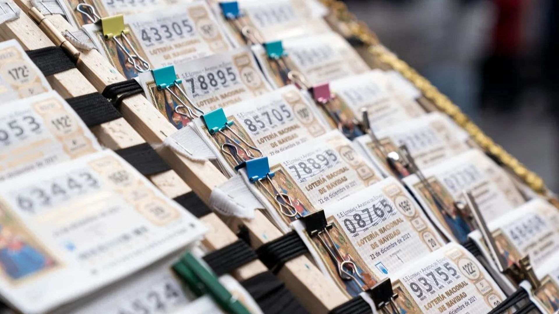 Varios décimos de la Lotería de Navidad