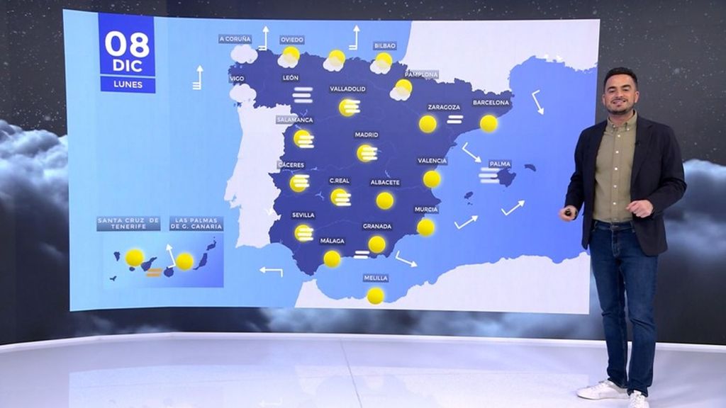 La estabilidad meteorológica en la mayor parte del país acompañará el final del puente de la Constitución